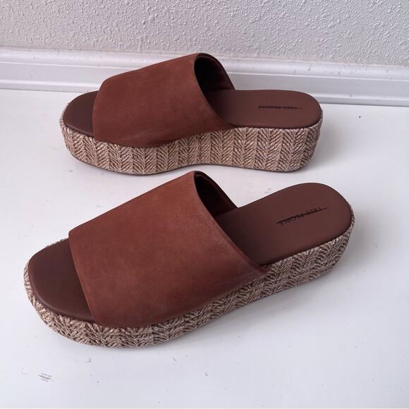 FREE PEOPLE HARBOR RAFFIA FLATFORM SANDALS Size 10 - Picture 4 of 11